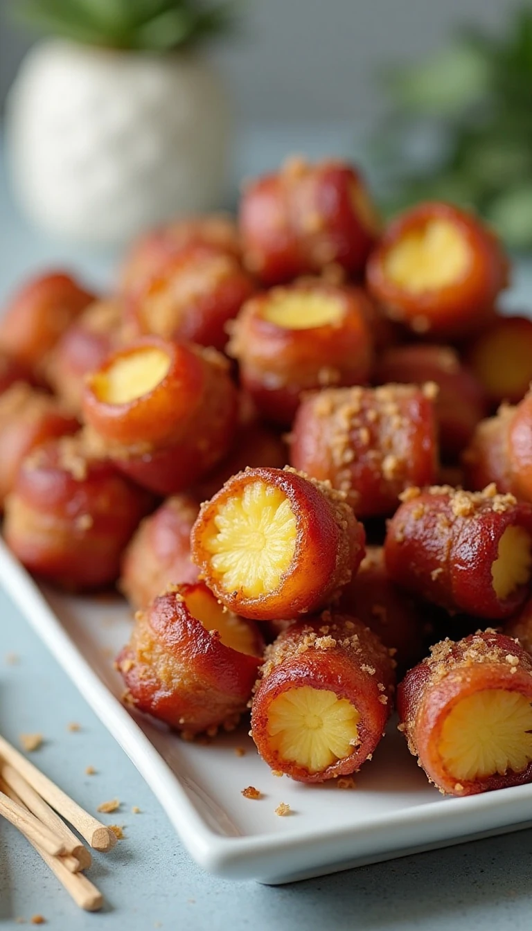 Crispy Air Fryer Bacon-Wrapped Pineapple Recipe