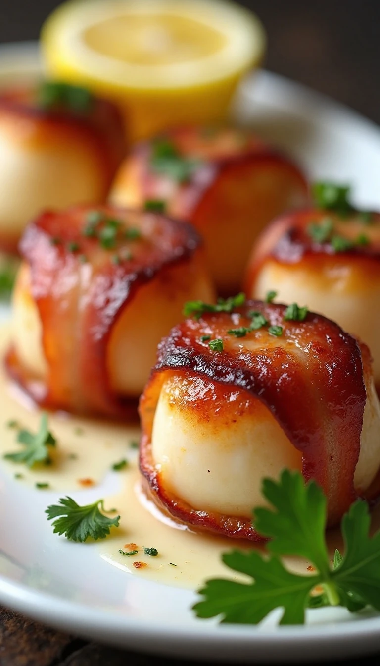 Crispy Air Fryer Bacon-Wrapped Scallops Recipe
