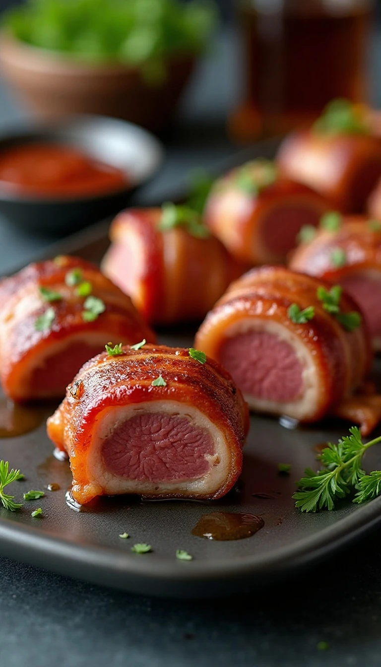 Easy Air Fryer Bacon Wrapped Steak Bites Recipe