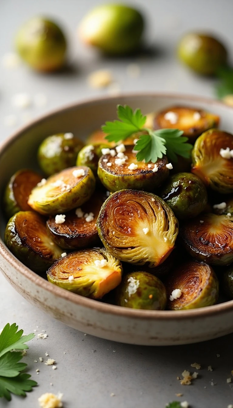 Crispy Air Fryer Balsamic Brussels Sprouts Recipe