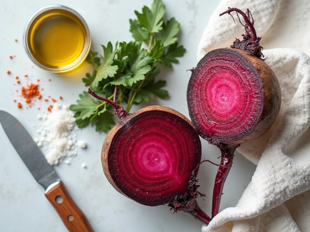 Ingredients for homemade air fryer beet chips