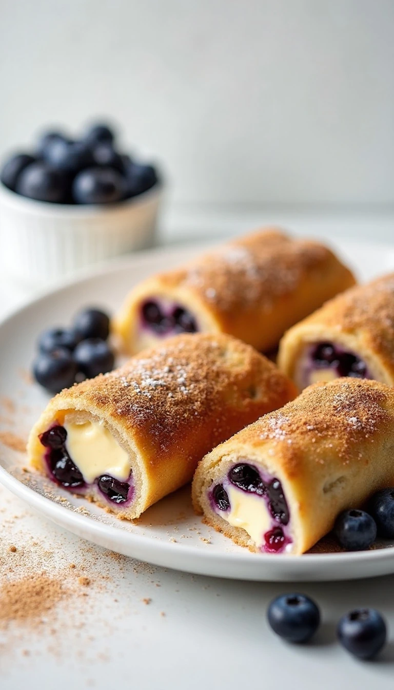 Air Fryer Blueberry Cheesecake Chimichangas