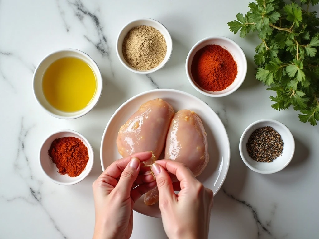 Ingredients for crispy air fryer chicken legs