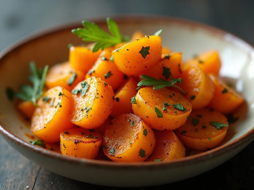 Air-fryer butternut squash with herbs and paprika
