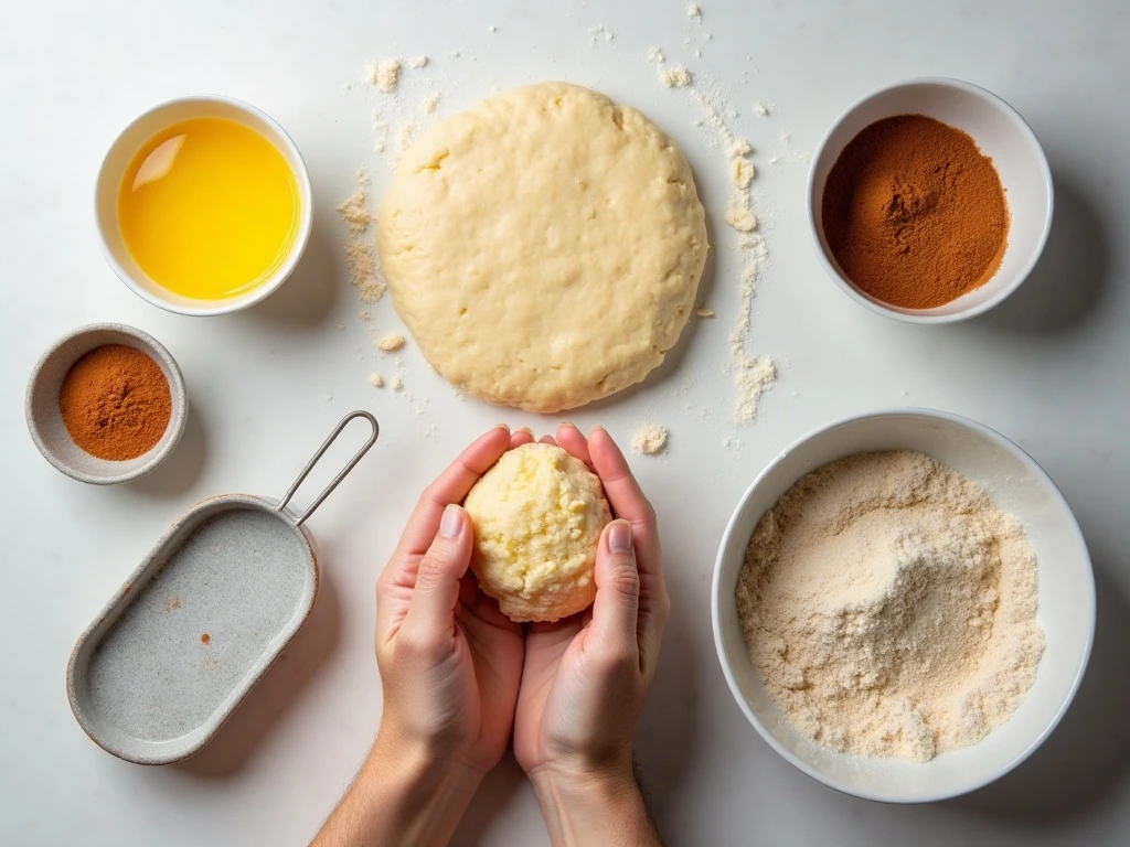 Ingredients for easy air fryer donut holes