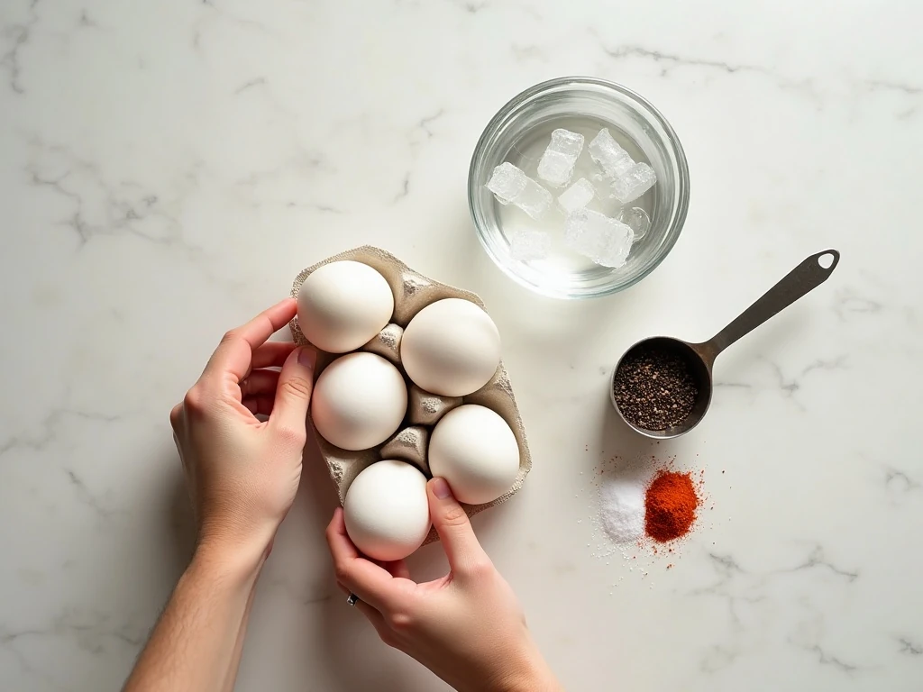 Ingredients for making air fryer eggs