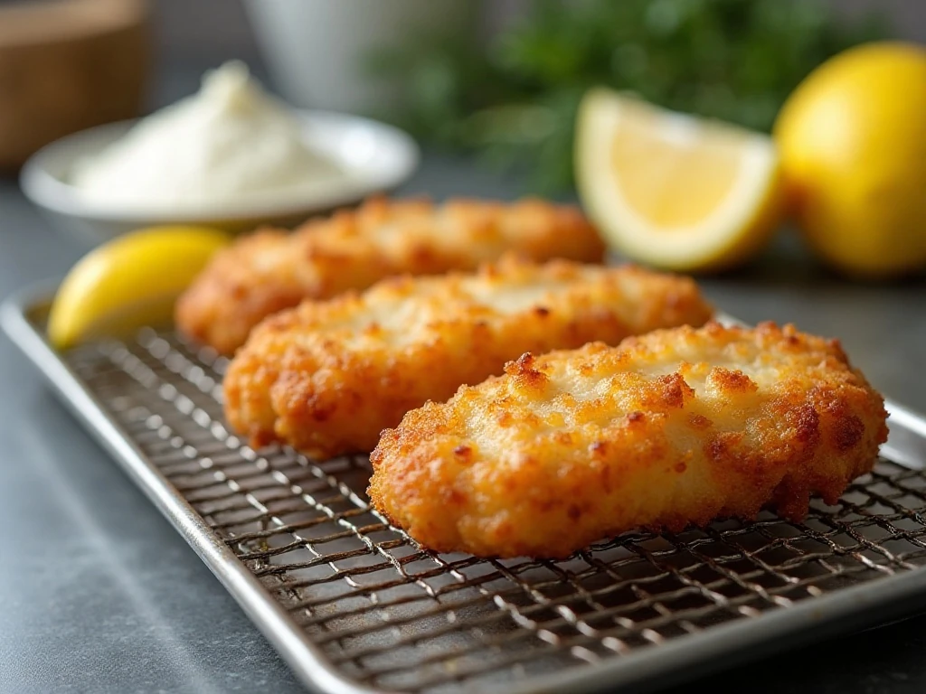 Crispy reheated air fryer fish sticks