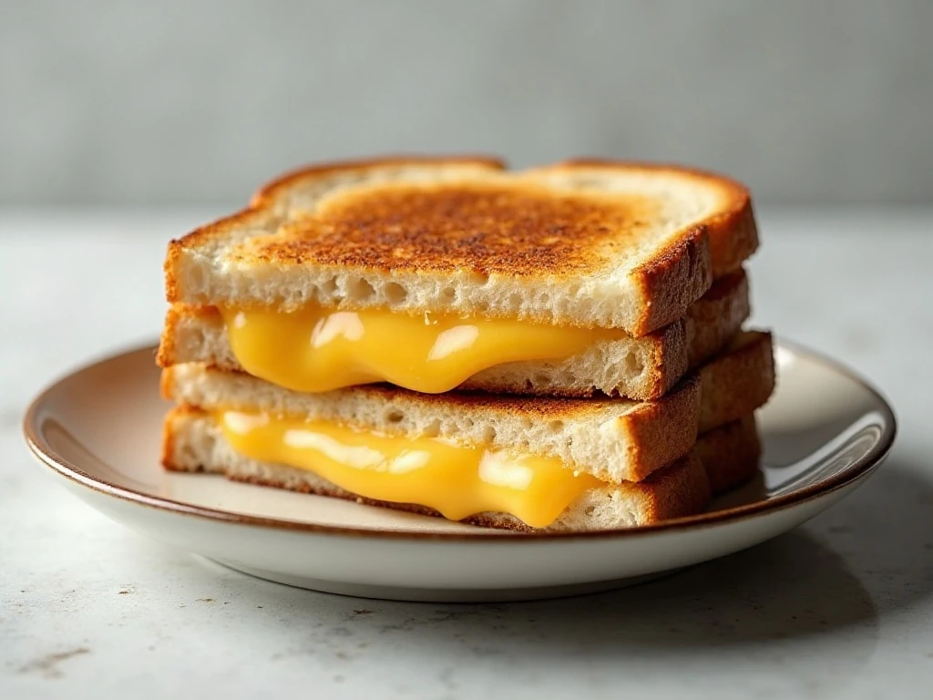 Finished crispy air fryer grilled cheese sandwich