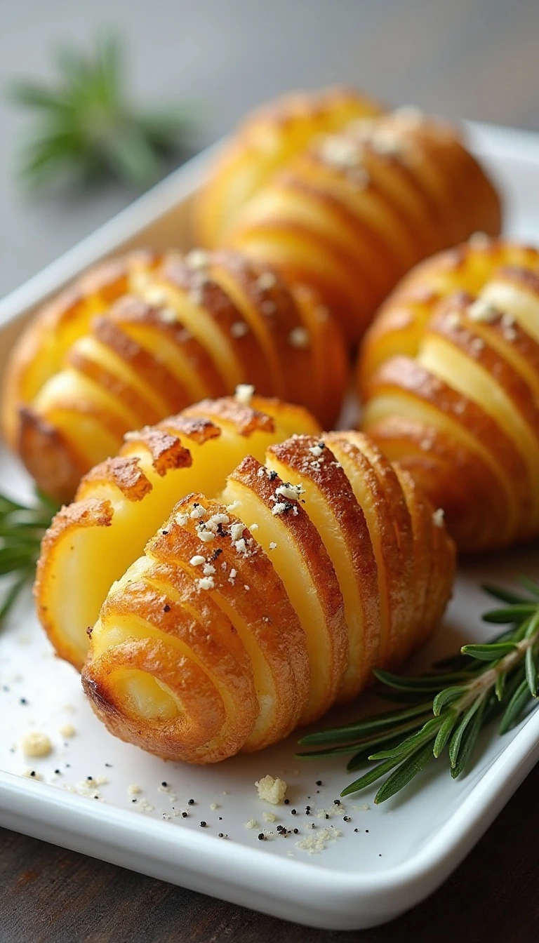 Crispy Air Fryer Hasselback Potatoes Recipe