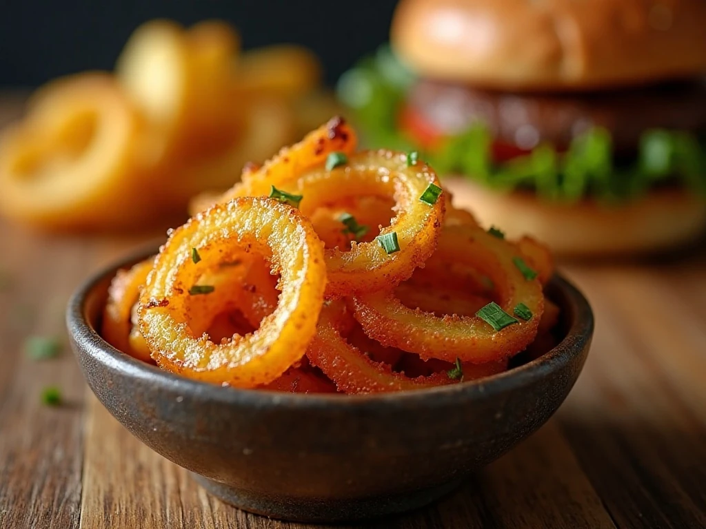 Crispy air fryer onions served as a savory topping