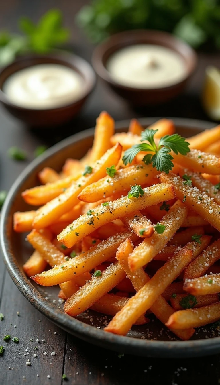 Crispy Air Fryer Parmesan Steak Fries Recipe