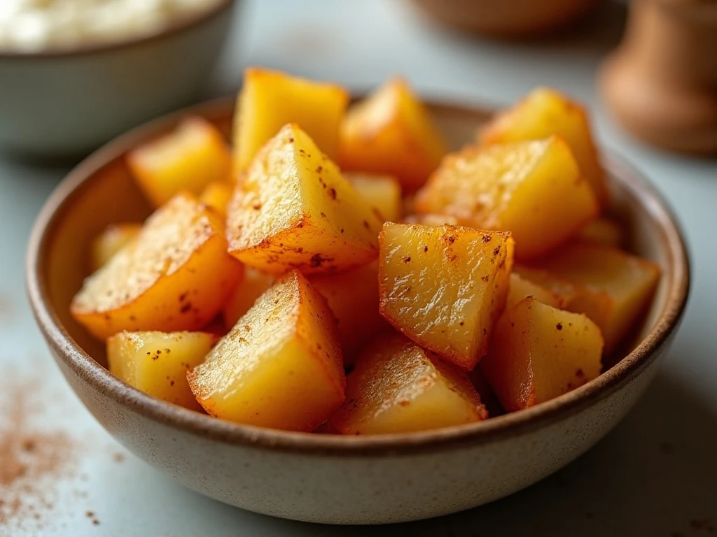 Warm caramelized pineapple made in the air fryer