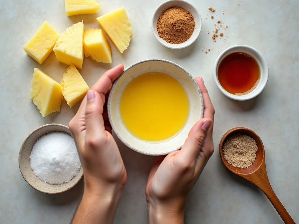 Ingredients for air fryer pineapple