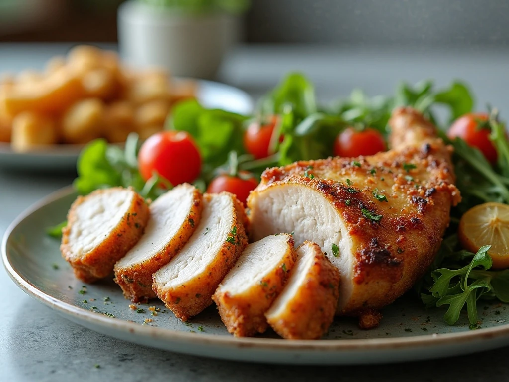 Air fryer pork chops prepared for serving and leftovers