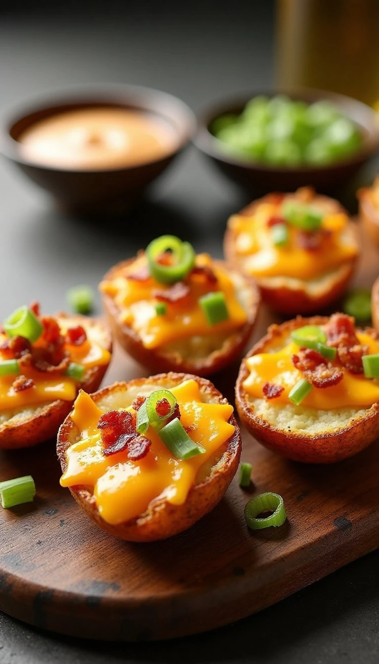 Crispy Air Fryer Potato Skins Recipe with Cheddar and Bacon