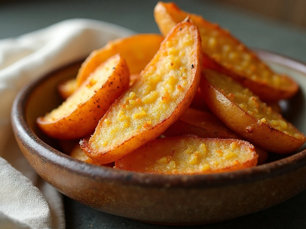 Crispy air fryer potatoes and onions served in a bowl