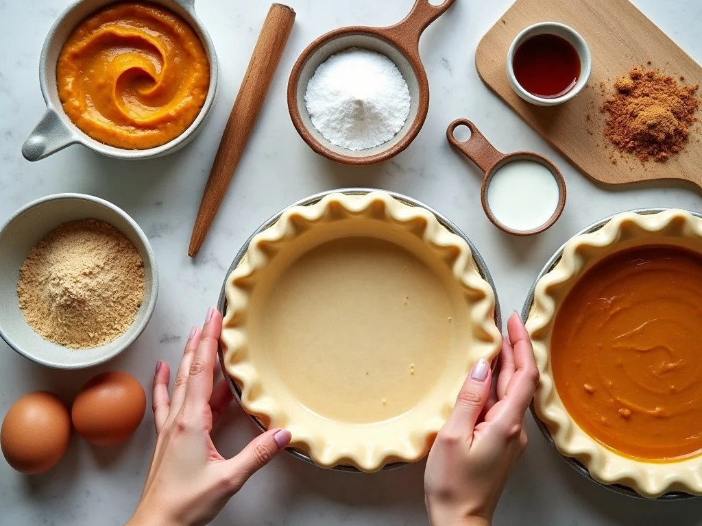 Ingredients for easy air fryer pumpkin hand pies