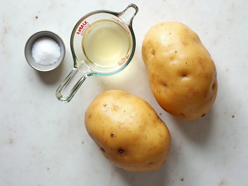 Ingredients for air fryer salt and vinegar potato chips