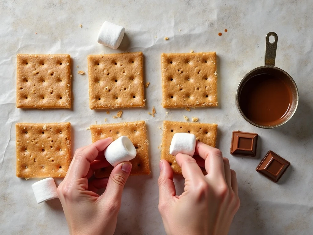 Graham crackers marshmallows and milk chocolate for air fryer s’mores