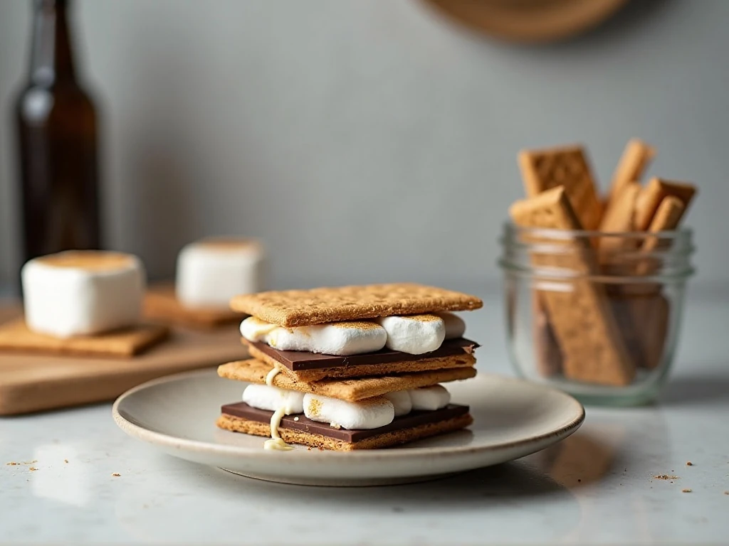 Air fryer s’mores and ingredients stored for a fresh batch