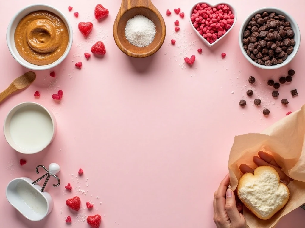 Ingredients for easy Valentine’s Day almond butter truffles