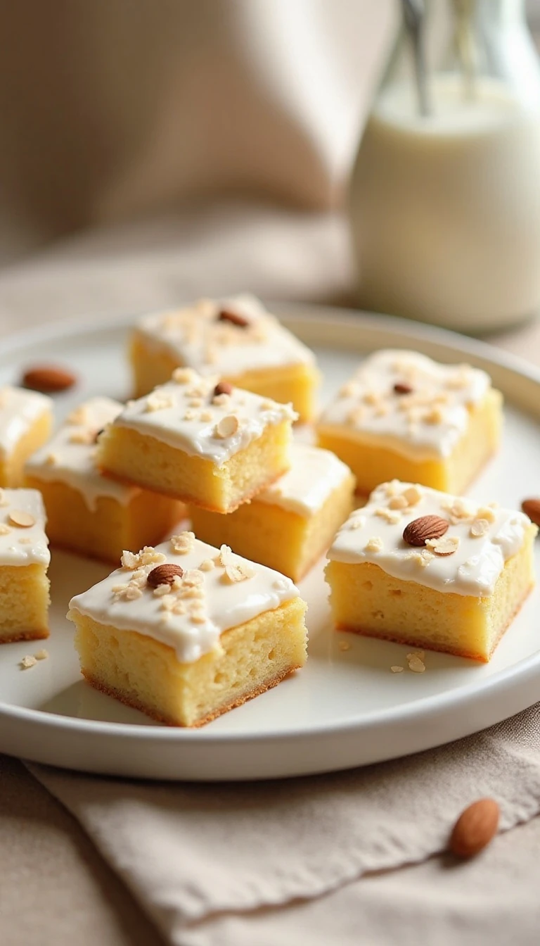 Best Almond Shortbread Bars Recipe with Almond Glaze