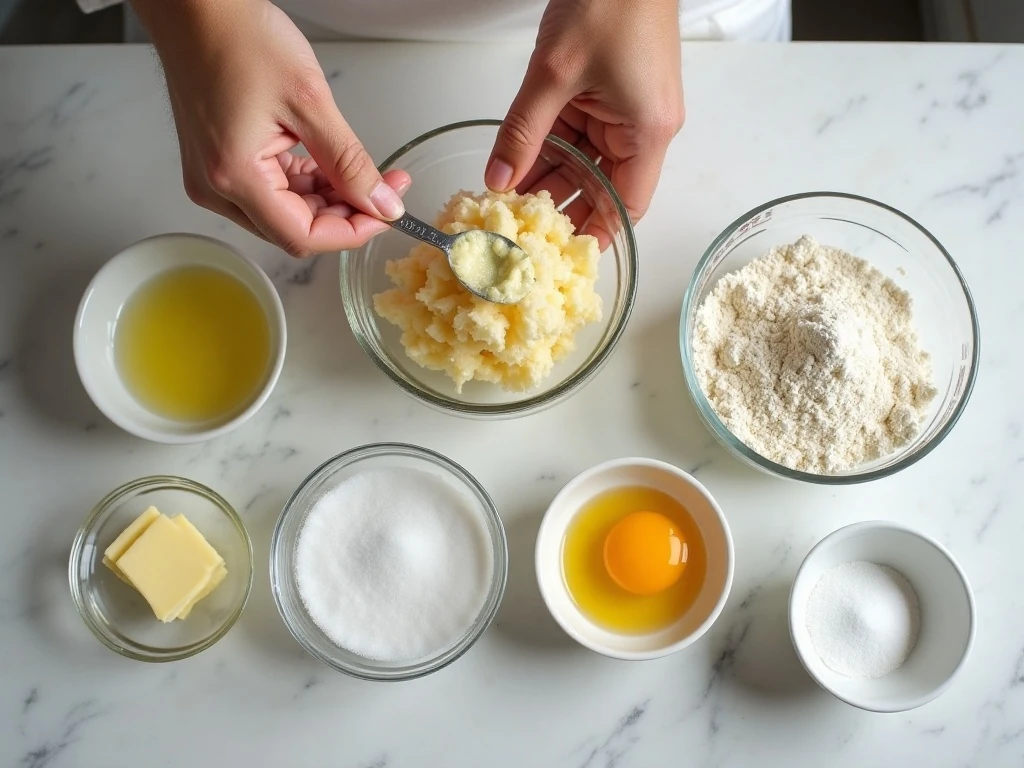 Ingredients for quick homemade dinner rolls