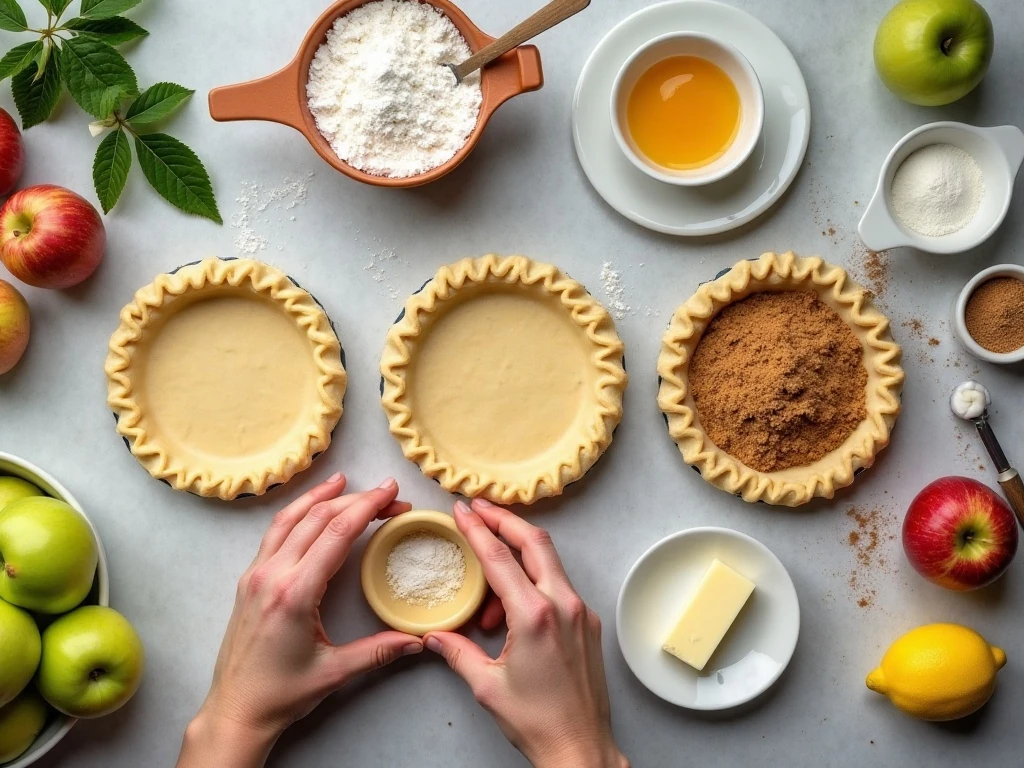 Ingredients for Granny Smith apple pie