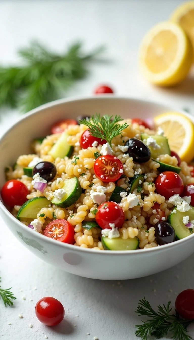 Amazing Orzo Salad Recipe with Feta, Tomatoes, and Fresh Herbs