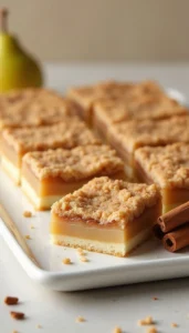 Amazing Pear Pie Bars Recipe with Buttery Shortbread Crust