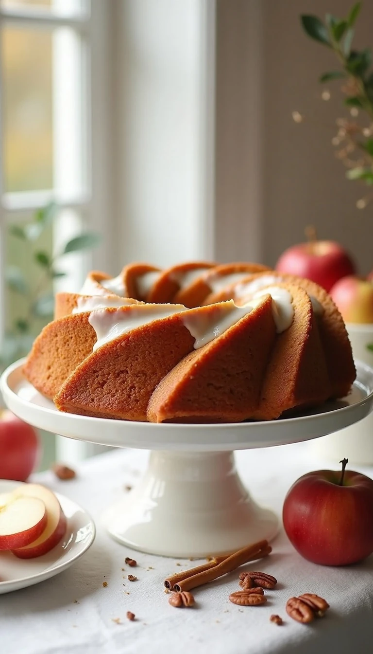 Easy Spiced Apple Bundt Cake Recipe with Cinnamon and Vanilla Glaze