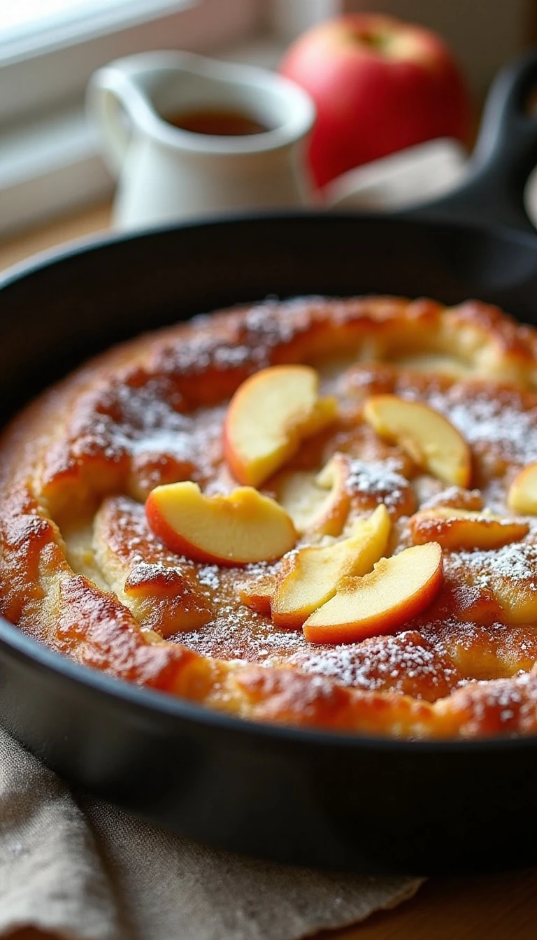 Easy Apple Cinnamon Dutch Baby Pancake Recipe