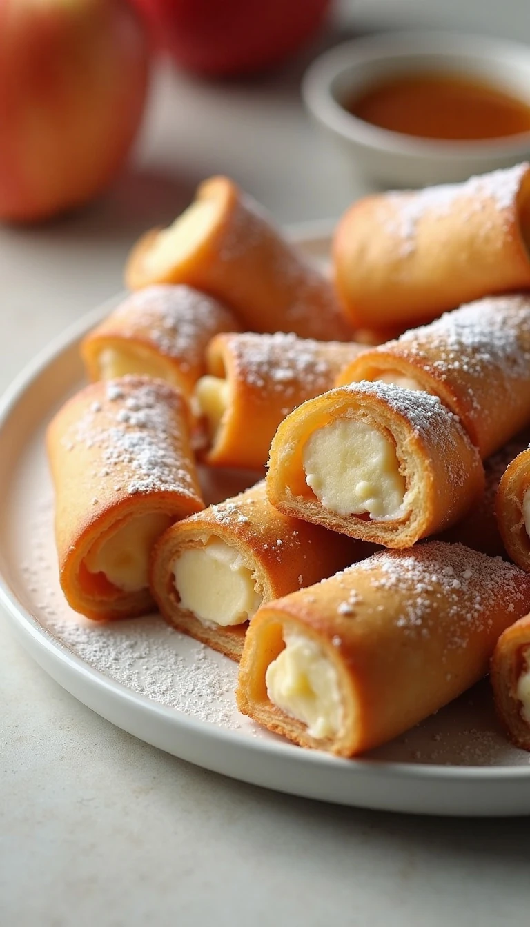 Apple Cream Cheese Egg Rolls Recipe: Easy & Crispy