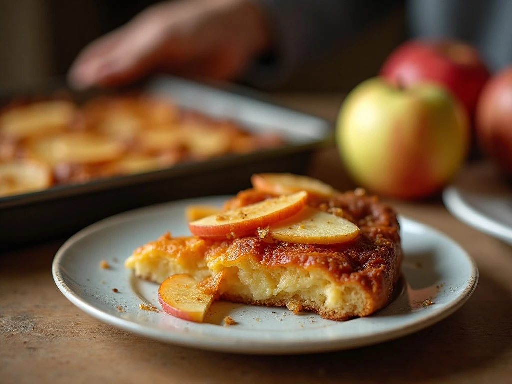 Reheated Apple French Toast Breakfast Pizza slice
