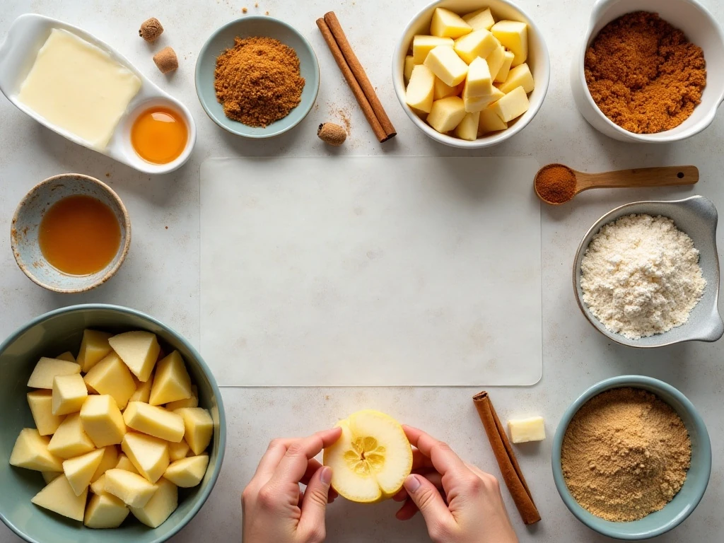 Ingredients for homemade apple hand pies
