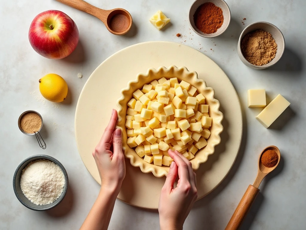 Ingredients for easy homemade apple hand pies