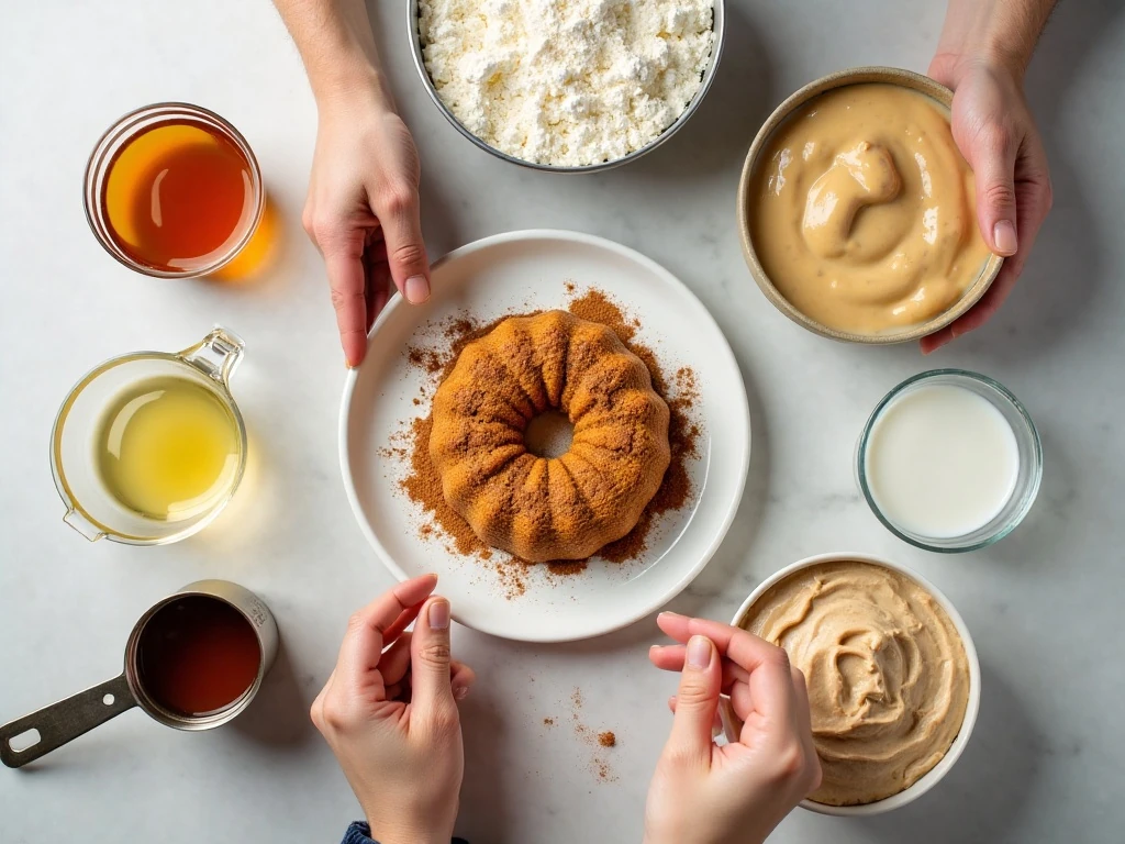 Ingredients for easy apple pie cupcakes