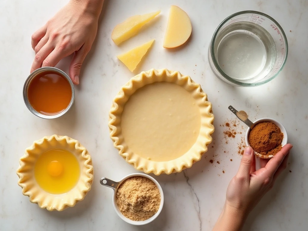 Ingredients for easy apple pie fries