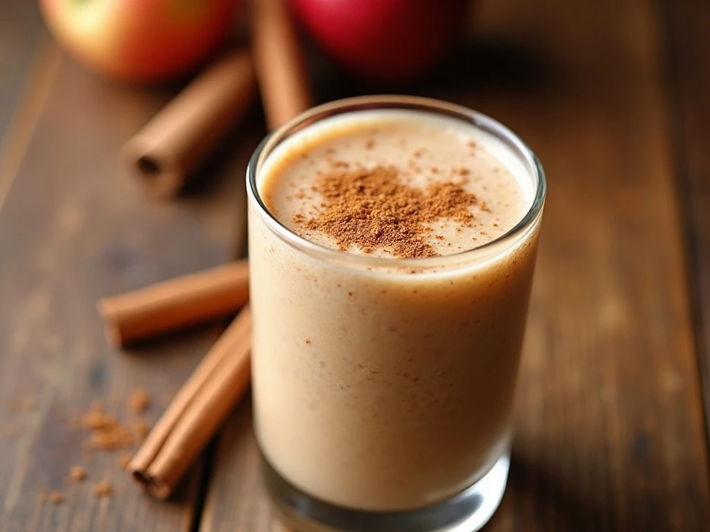 Cinnamon and nutmeg used for apple pie smoothie flavor