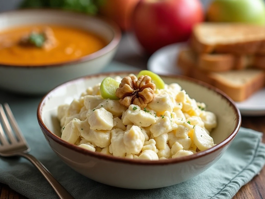 Apple salad served as a refreshing lunch side dish