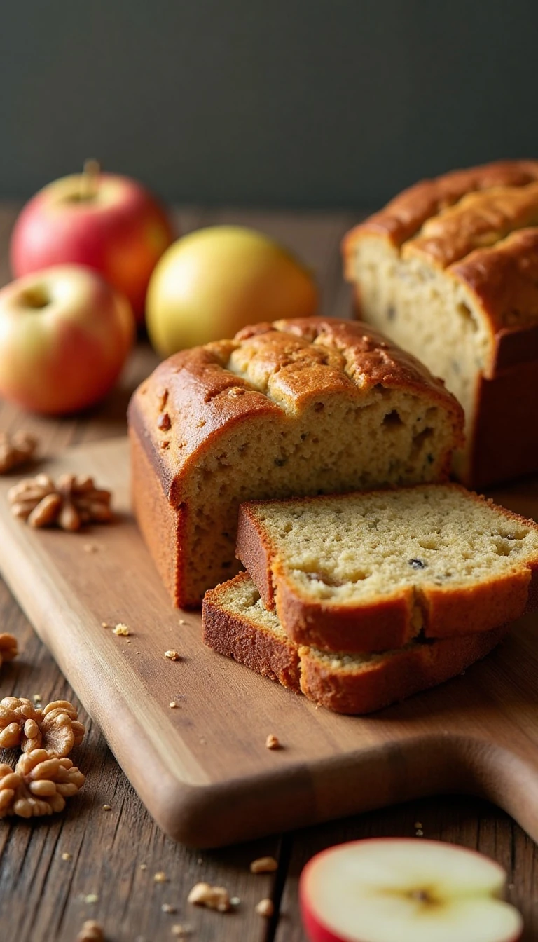 Moist Apple Walnut Zucchini Bread Recipe: Two Tender Loaves