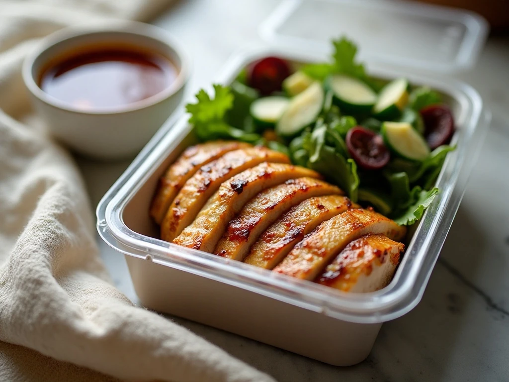 Stored grilled chicken and apple-ale barbecue sauce