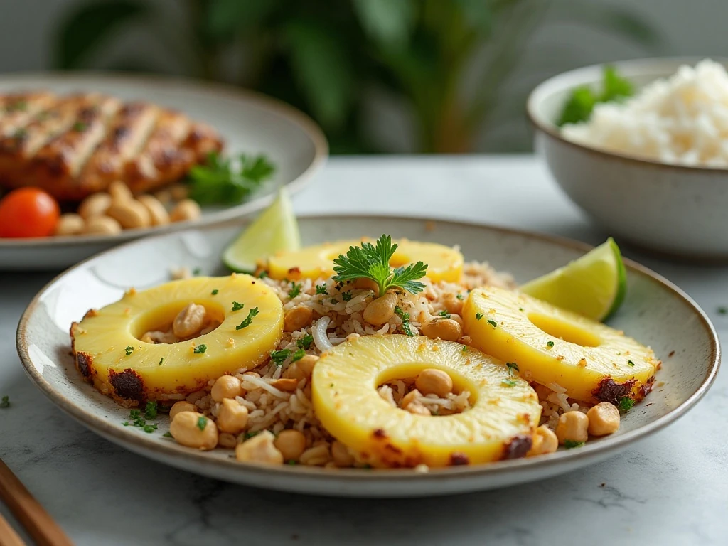 Pineapple salad served as a fresh Asian-inspired side dish