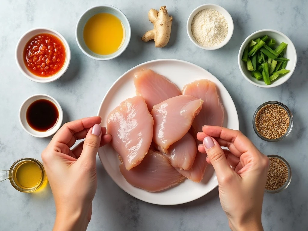 Ingredients for Asian sweet chili sesame chicken
