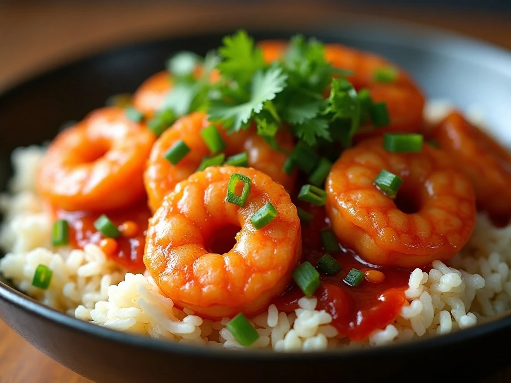 Sweet chili shrimp served over jasmine rice for a quick Asian-inspired dinner