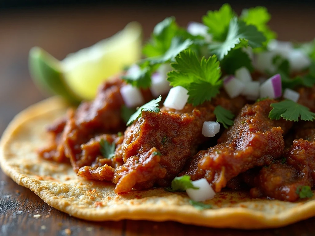 Close-up of crispy browned edges on pork carnitas