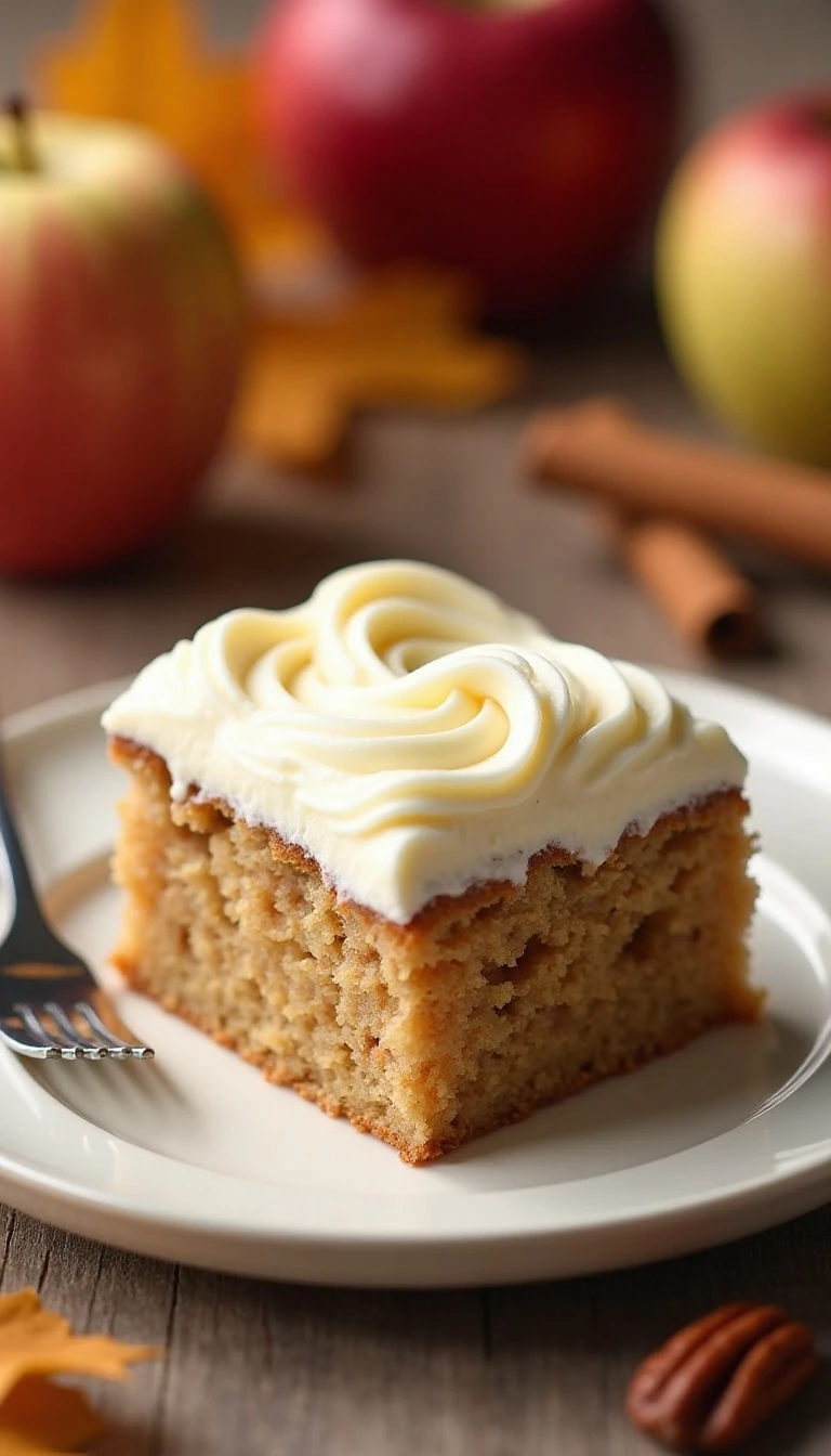Autumn Apple Cake with Cream Cheese Frosting Recipe