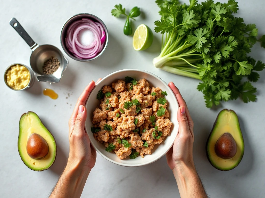 Ingredients for no-mayo avocado tuna salad
