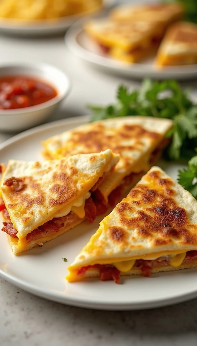 Easy Bacon, Egg, and Cheese Breakfast Quesadillas Recipe