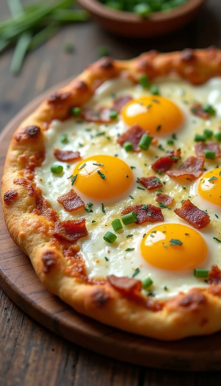 Bacon, Egg & Cheese Breakfast Pizza Recipe